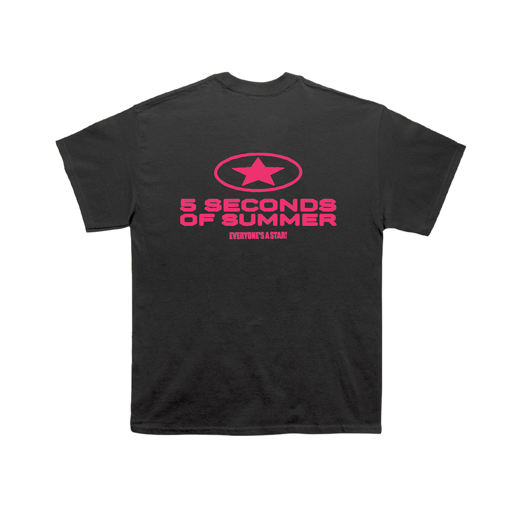 EVERYONE'S A STAR! Band T-Shirt (Black) Back